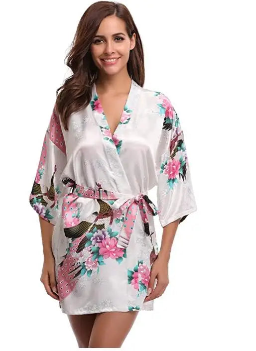 Rayon Robes Women Nightwear Flower Home Clothes Intimate Lingerie Casual Kimono Bath Gown Lady Sexy Night Dress Oversize 3XL