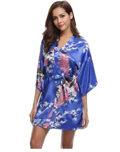 Rayon Robes Women Nightwear Flower Home Clothes Intimate Lingerie Casual Kimono Bath Gown Lady Sexy Night Dress Oversize 3XL