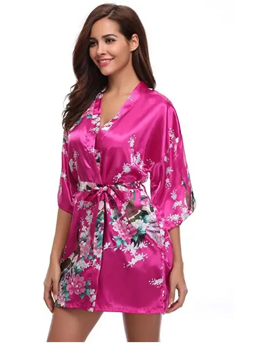 Rayon Robes Women Nightwear Flower Home Clothes Intimate Lingerie Casual Kimono Bath Gown Lady Sexy Night Dress Oversize 3XL