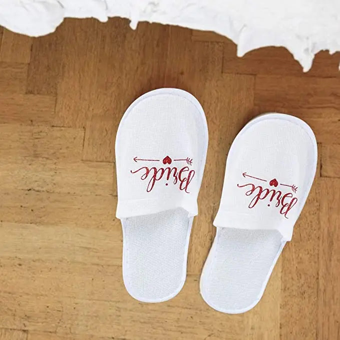 4pc set of bride robe eyemask slippers sash bridesmaid kimono wedding bridal party Bachelorette bathrobe getting ready robes
