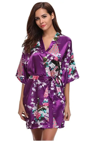 Rayon Robes Women Nightwear Flower Home Clothes Intimate Lingerie Casual Kimono Bath Gown Lady Sexy Night Dress Oversize 3XL
