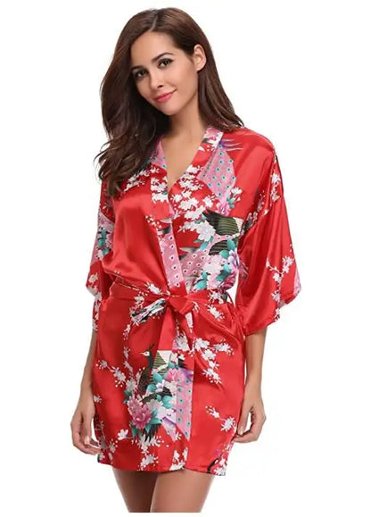 Rayon Robes Women Nightwear Flower Home Clothes Intimate Lingerie Casual Kimono Bath Gown Lady Sexy Night Dress Oversize 3XL