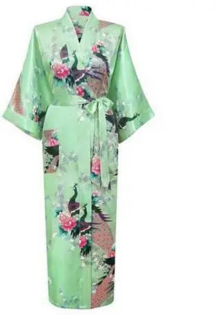 2015 Silk Bathrobe Women Satin Kimono Robes For Women Floral Robes Bridesmaids Long Kimono Robe Bride Silk Robe Dressing Gown