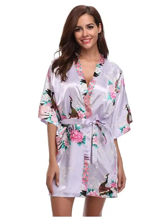 Rayon Robes Women Nightwear Flower Home Clothes Intimate Lingerie Casual Kimono Bath Gown Lady Sexy Night Dress Oversize 3XL