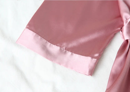 Summer Champagne Chinese Bride Wedding Robe Satin Sleepwear Women Nightgown Sexy Nightdress Lady Kimono Bathrobe Gown Negligee