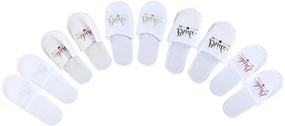 4pc set of bride robe eyemask slippers sash bridesmaid kimono wedding bridal party Bachelorette bathrobe getting ready robes
