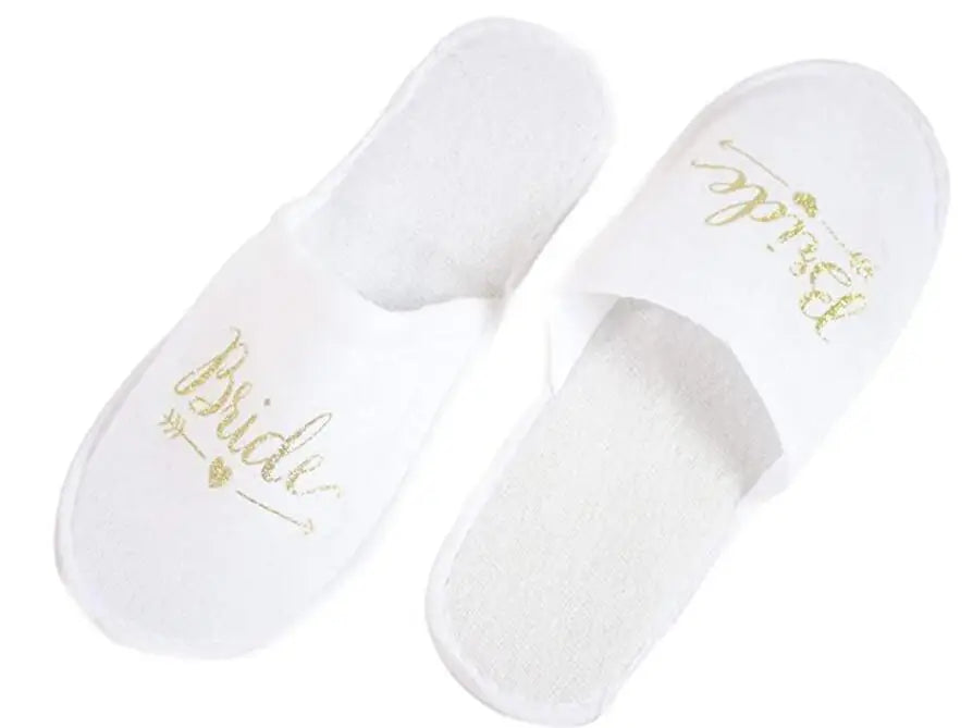 4pc set of bride robe eyemask slippers sash bridesmaid kimono wedding bridal party Bachelorette bathrobe getting ready robes