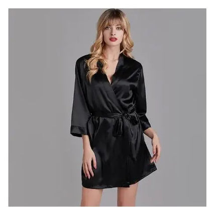 Summer Champagne Chinese Bride Wedding Robe Satin Sleepwear Women Nightgown Sexy Nightdress Lady Kimono Bathrobe Gown Negligee
