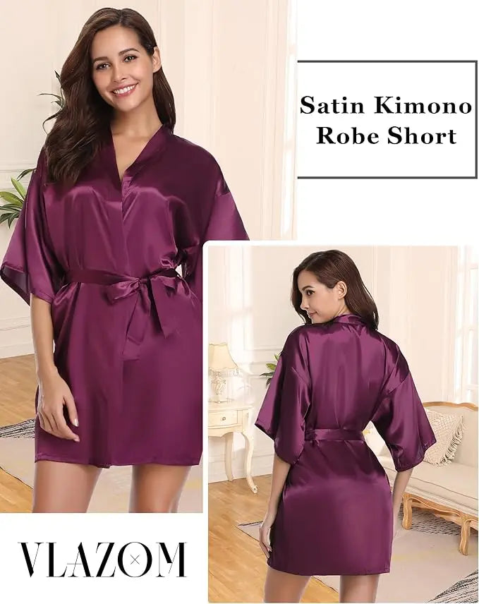 Pajamas women summer European and American ladies lace-up bathrobe sexy morning gown home dress can wear ice silk robe
