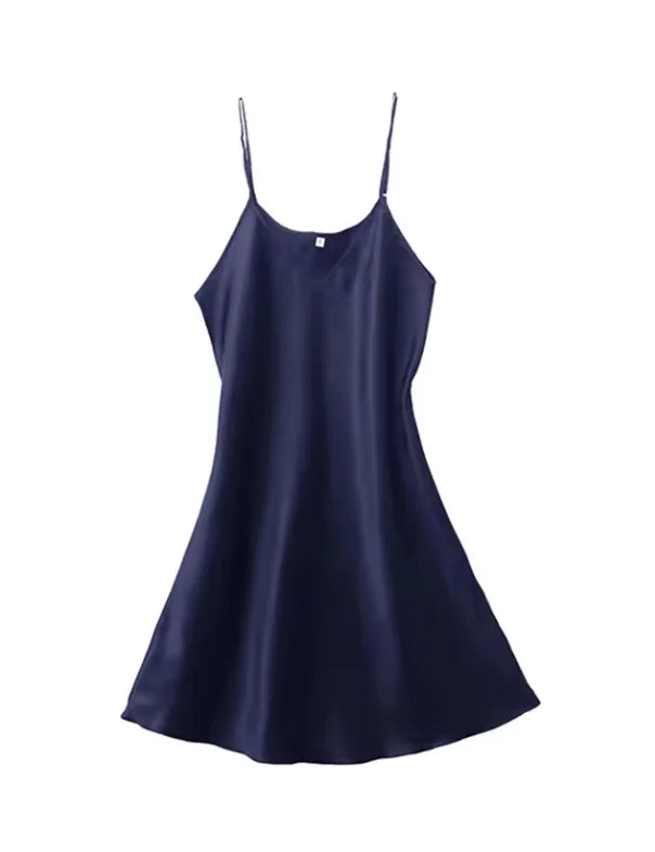 Women's Solid Nightgown Simple and Comfortable Silky Smooth Skin Friendly Available in Various Colors for a Good Night S Sleep