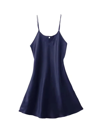 Women's Solid Nightgown Simple and Comfortable Silky Smooth Skin Friendly Available in Various Colors for a Good Night S Sleep