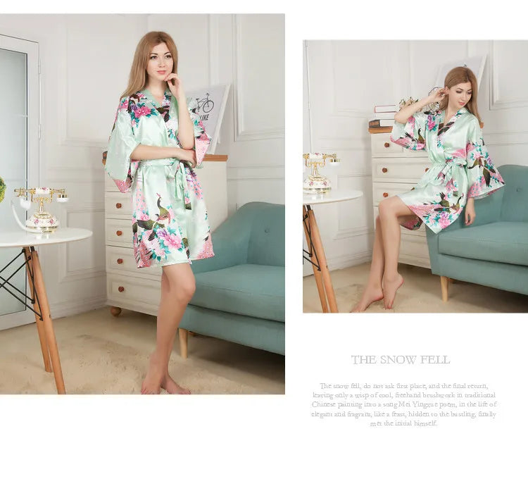 Rayon Robes Women Nightwear Flower Home Clothes Intimate Lingerie Casual Kimono Bath Gown Lady Sexy Night Dress Oversize 3XL