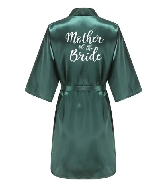 Wedding Bride Bridesmaid Robes Dressing Gown Sexy Women Bathrobe Night Sleepwear Women Gold Printed Kimono Plus Size