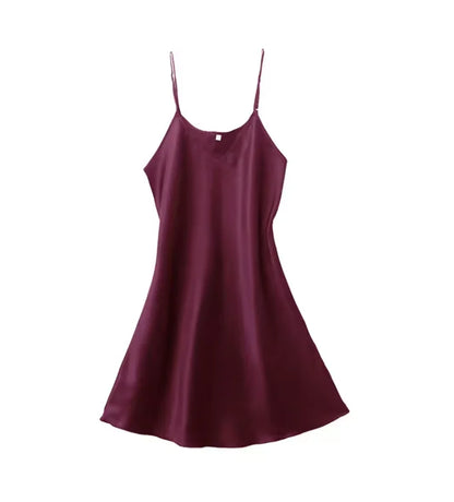 Women's Solid Nightgown Simple and Comfortable Silky Smooth Skin Friendly Available in Various Colors for a Good Night S Sleep
