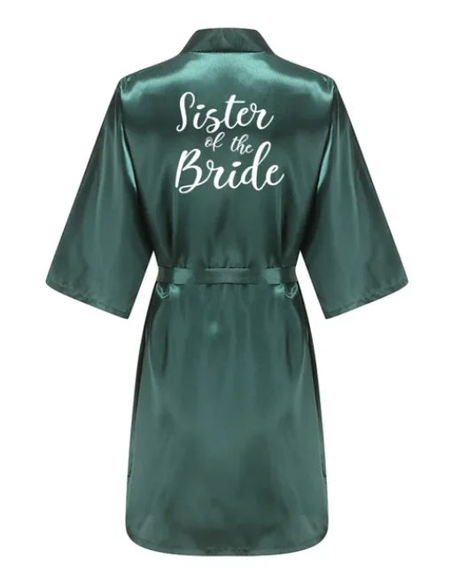 Wedding Bride Bridesmaid Robes Dressing Gown Sexy Women Bathrobe Night Sleepwear Women Gold Printed Kimono Plus Size