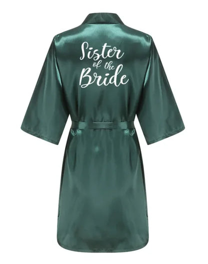 Wedding Bride Bridesmaid Robes Dressing Gown Sexy Women Bathrobe Night Sleepwear Women Gold Printed Kimono Plus Size