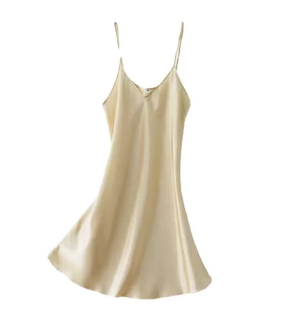 Women's Solid Nightgown Simple and Comfortable Silky Smooth Skin Friendly Available in Various Colors for a Good Night S Sleep