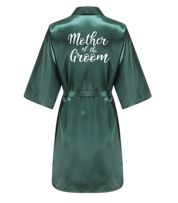 Wedding Bride Bridesmaid Robes Dressing Gown Sexy Women Bathrobe Night Sleepwear Women Gold Printed Kimono Plus Size