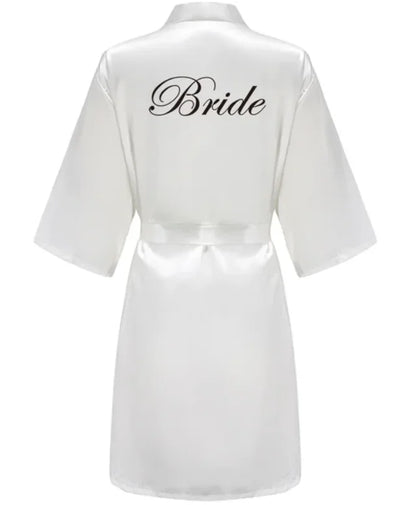 Wedding Bride Bridesmaid Robes Dressing Gown Sexy Women Bathrobe Night Sleepwear Women Gold Printed Kimono Plus Size